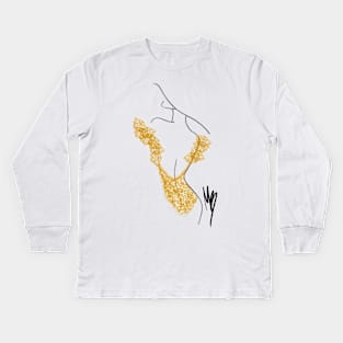 Vacation mood. Fashion illustration. Clothes design Kids Long Sleeve T-Shirt